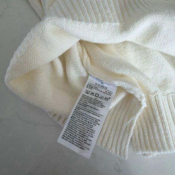 Janie and Jack The Flower Fair Isle Sweater Cream & Sugar Fair Isle Size 10 - Picture 10 of 10